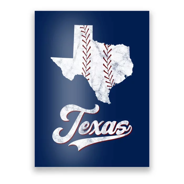 Texas State Baseball Lover Poster