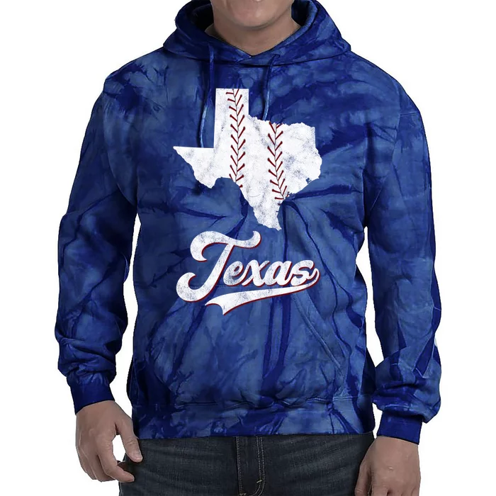 Texas State Baseball Lover Tie Dye Hoodie