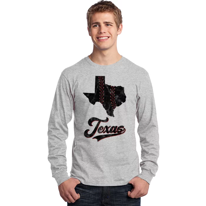 Texas State Baseball Lover Long Sleeve Shirt