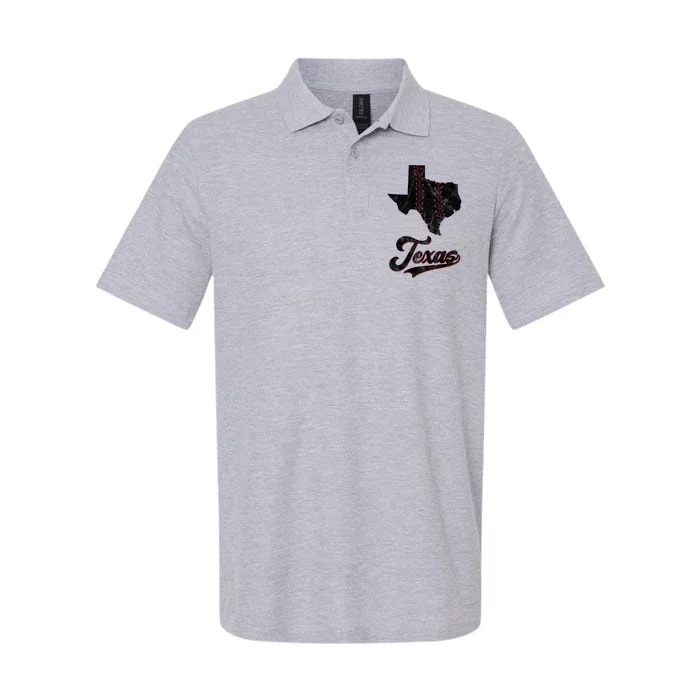 Texas State Baseball Lover Softstyle Adult Sport Polo