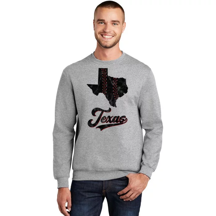 Texas State Baseball Lover Tall Sweatshirt