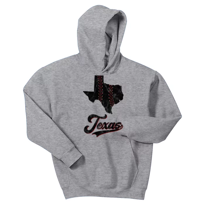 Texas State Baseball Lover Kids Hoodie