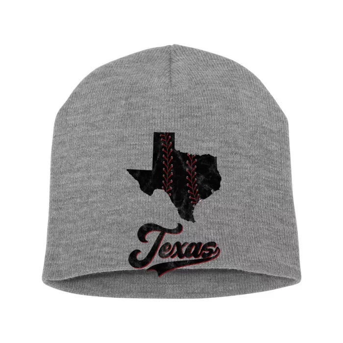 Texas State Baseball Lover Short Acrylic Beanie