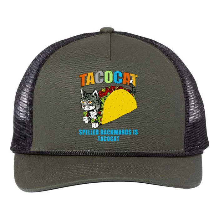 Tacocat Spelled Backwards Is Tacocat Retro Rope Trucker Hat Cap