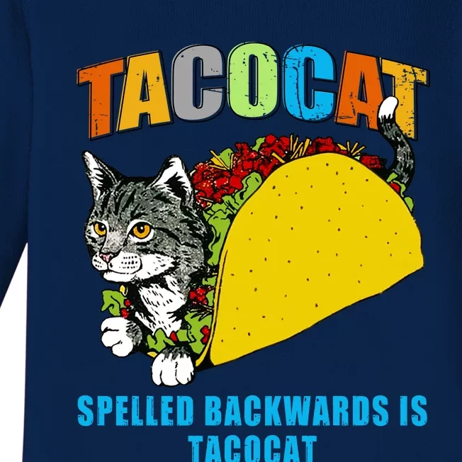 Tacocat Spelled Backwards Is Tacocat Baby Long Sleeve Bodysuit