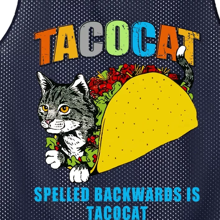 Tacocat Spelled Backwards Is Tacocat Mesh Reversible Basketball Jersey Tank