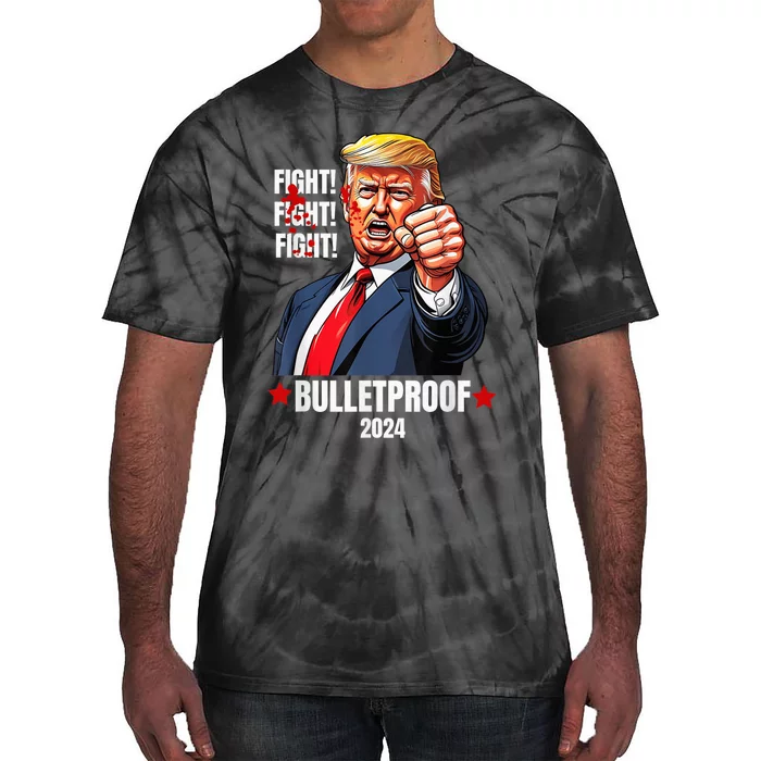 Trump Shot Bulletproof Bloody Ear Bleeding Butler Pa Trump Tie-Dye T-Shirt