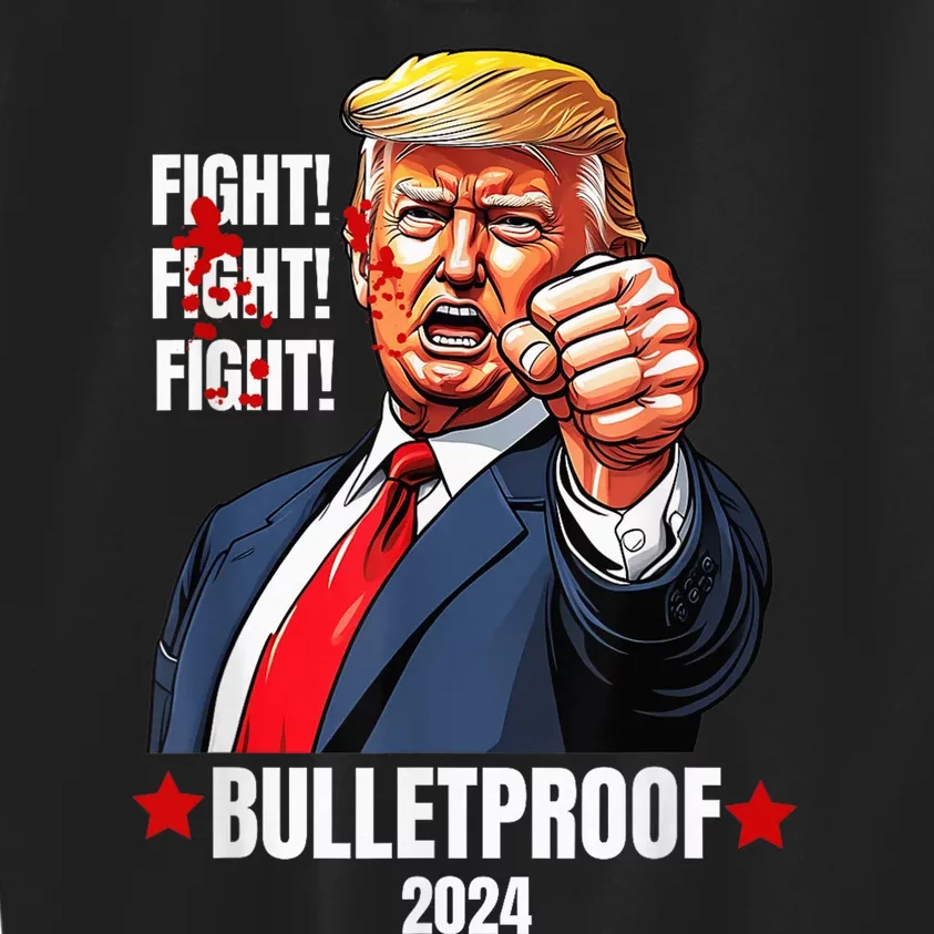 Trump Shot Bulletproof Bloody Ear Bleeding Butler Pa Trump Kids Sweatshirt