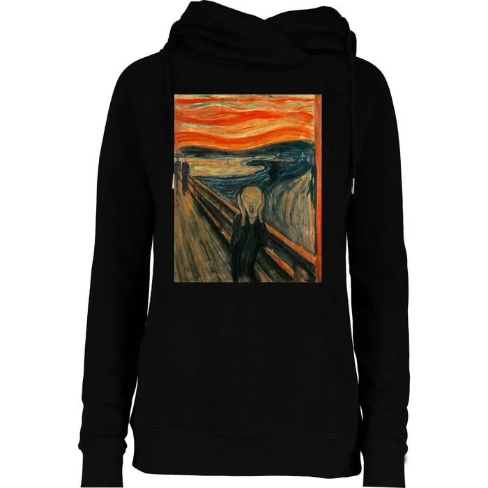 The Scream By Edvard Expressionism Munch Art Womens Funnel Neck Pullover Hood