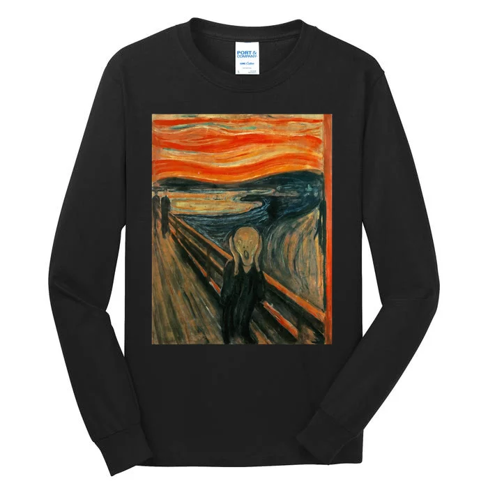 The Scream By Edvard Expressionism Munch Art Tall Long Sleeve T-Shirt