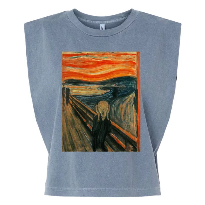 The Scream By Edvard Expressionism Munch Art Garment-Dyed Women's Muscle Tee