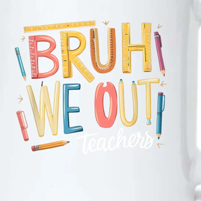 Teacher Squad Bruh We Out Teacher Summer Break End Of School Gift Black Color Changing Mug