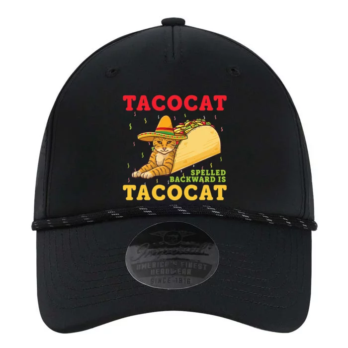 Tacocat Spelled Backwards Tacos and Cats Cinco De Mayo Cat Performance The Dyno Cap