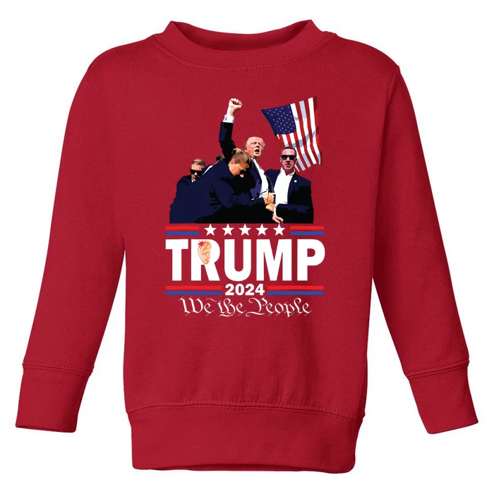 Trump Shot Bulletproof Bloody Ear Bleeding Butler Pa Trump Toddler Sweatshirt