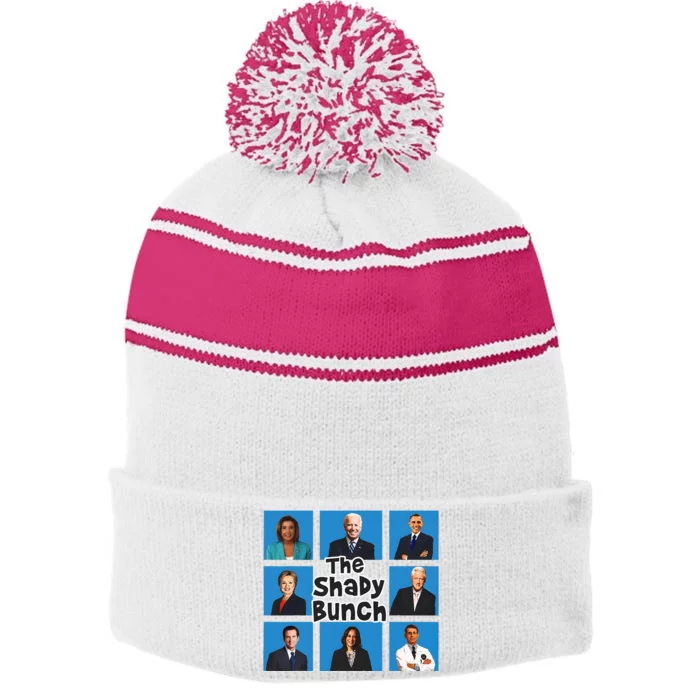 The Shady Bunch Funny Anti Joe Stripe Pom Pom Beanie