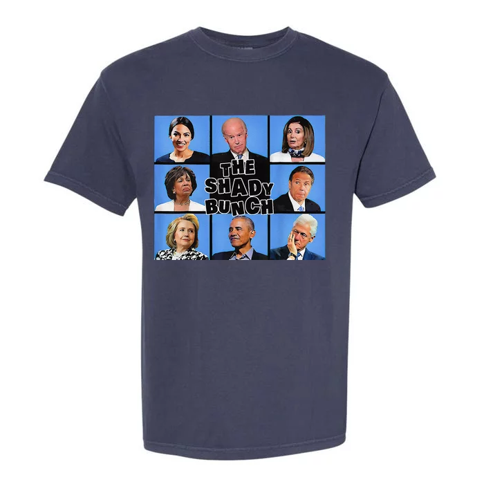 The Shady Bunch Funny Past Presidents Garment-Dyed Heavyweight T-Shirt