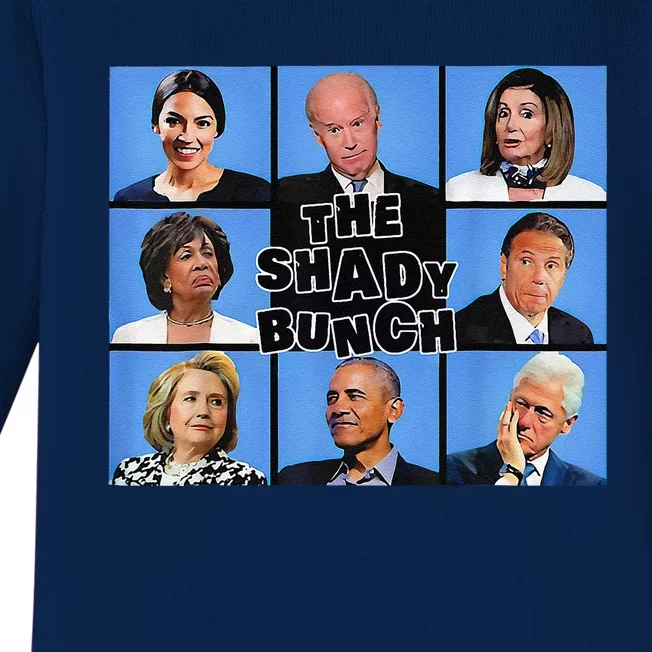 The Shady Bunch Funny Past Presidents Baby Long Sleeve Bodysuit