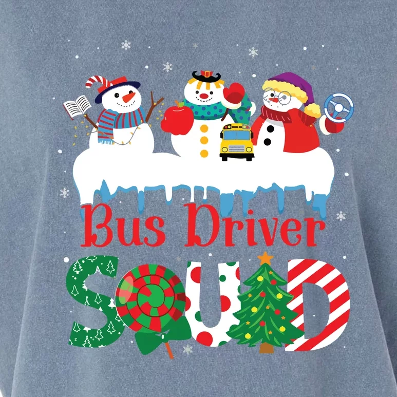 Three Snowman Bus Driver Squad Christmas Women Garment-Dyed Women's Muscle Tee