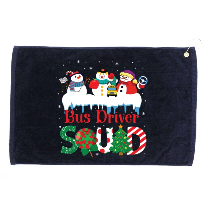 Three Snowman Bus Driver Squad Christmas Women Grommeted Golf Towel