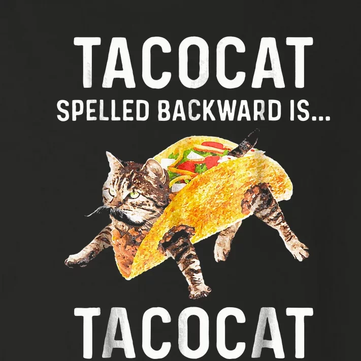 Tacocat Spelled Backward Is Tacocat Love Cat And Taco Toddler Long Sleeve Shirt