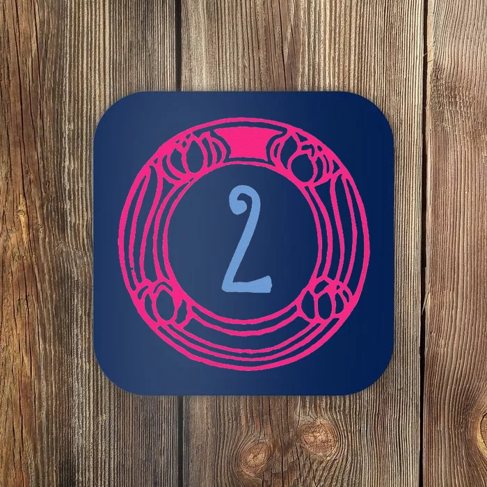 Two. Second Birthday Design For Coaster