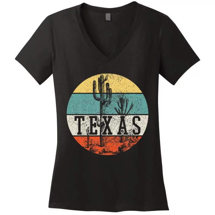 Texas State Country Retro Vintage Women's V-Neck T-Shirt