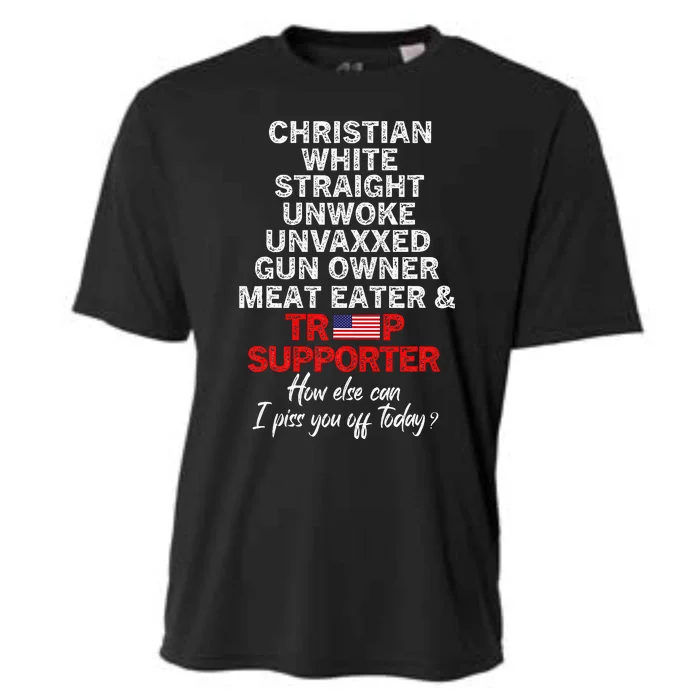 Trump Supporter Christian White Straight Unwoke Unvaxxed Cooling Performance Crew T-Shirt