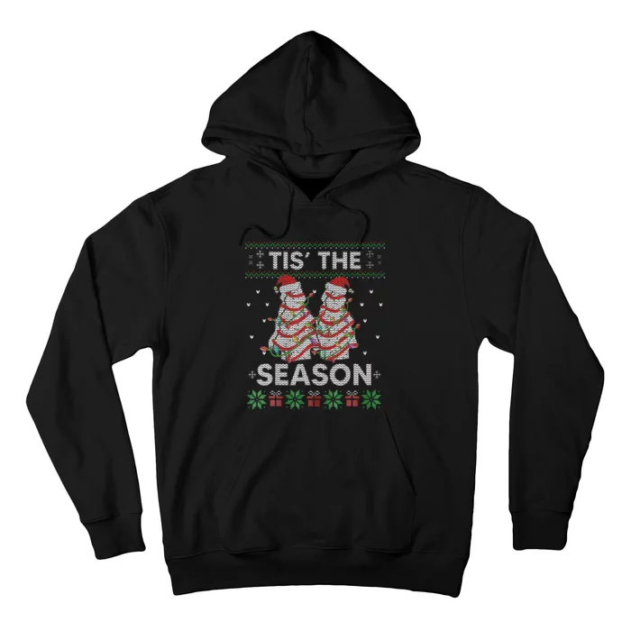 The Season Christmas Tree Cakes Debbie Becky Xmas Pyjama Hoodie