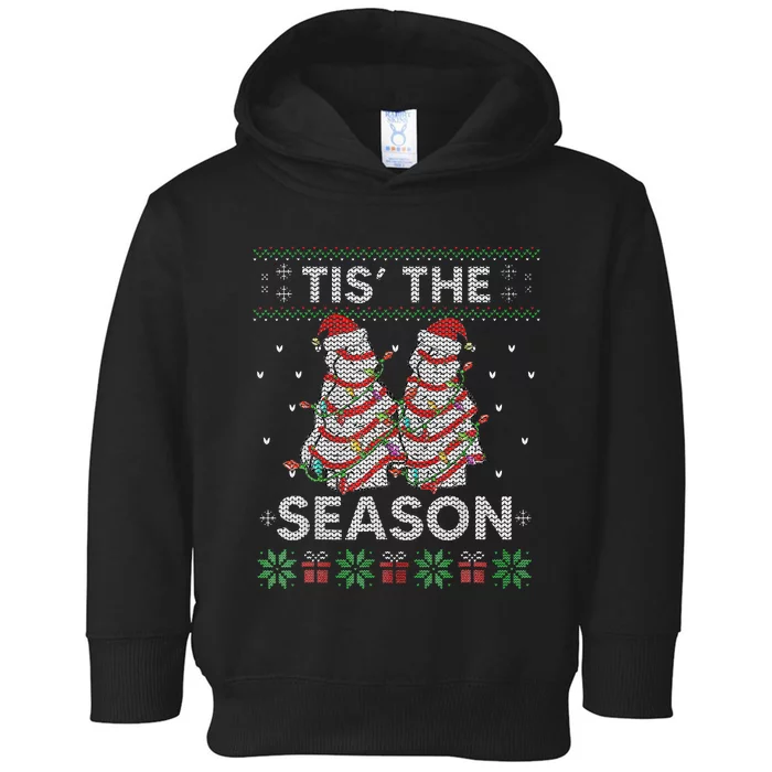 The Season Christmas Tree Cakes Debbie Becky Xmas Pyjama Toddler Hoodie