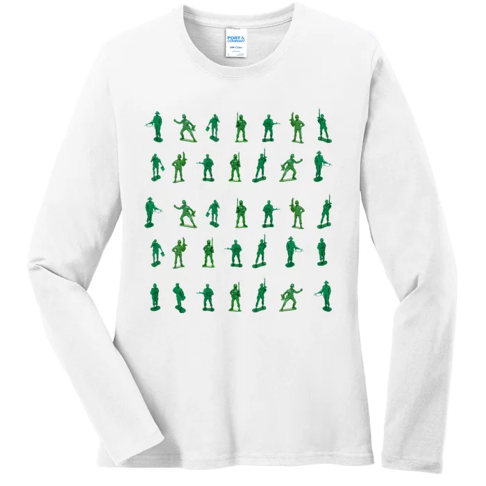 Toy Soldiers Cute Little Lovers Ladies Long Sleeve Shirt