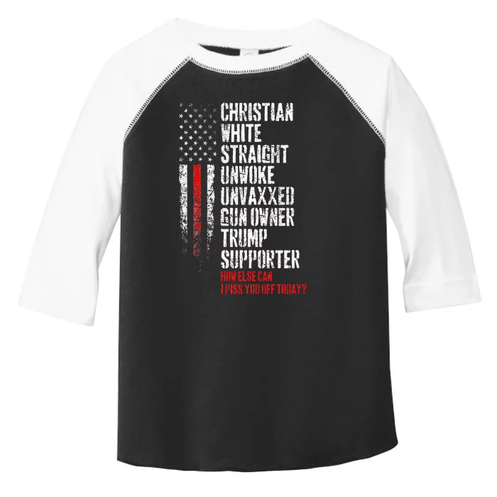 Trump Supporter Christian White Straight Unwoke Unvaxxed Toddler Fine Jersey T-Shirt