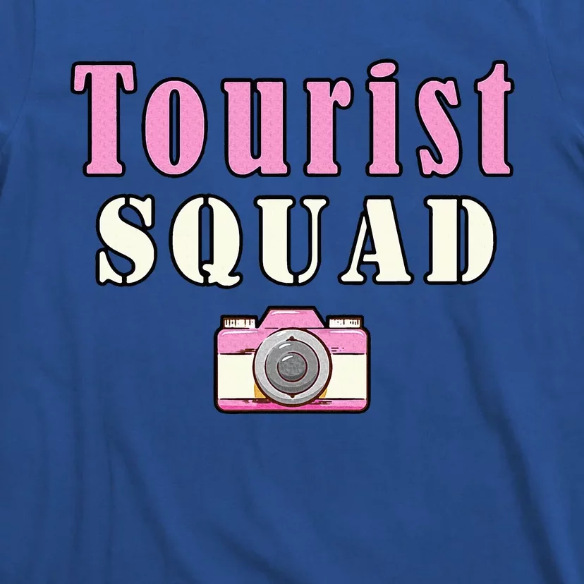 Tourist Squad Camera Girl Souvenir Vacation Travel Retro T-Shirt