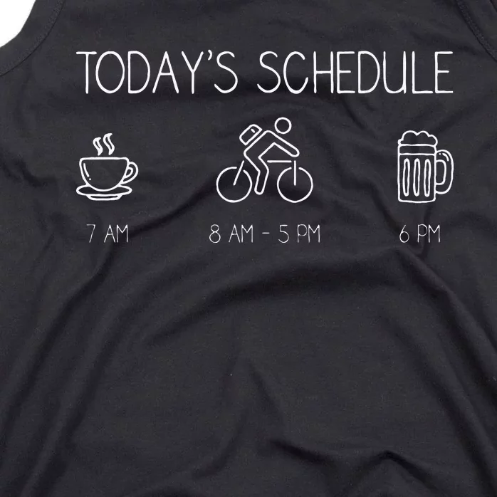 Todays Schedule Cycling Mountain Biking Bike Tank Top