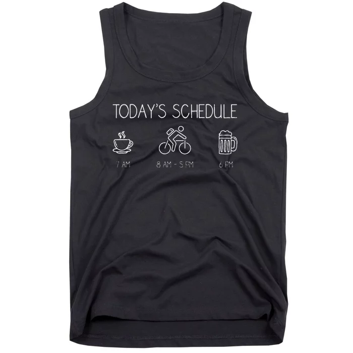 Todays Schedule Cycling Mountain Biking Bike Tank Top