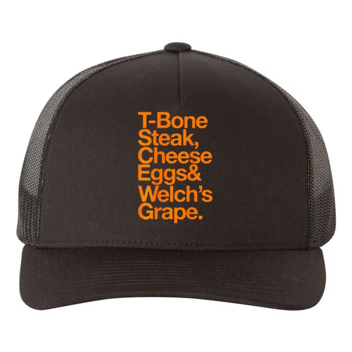 Tbone Steak Cheese Eggs And WelchS Grape Funny Yupoong Adult 5-Panel Trucker Hat