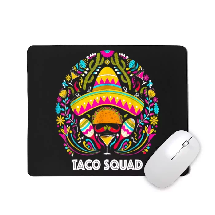 Taco Squad Cinco De Mayo Funny Cute Mexican Mousepad