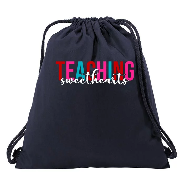 Teaching Sweethearts Colorful Teacher Drawstring Bag