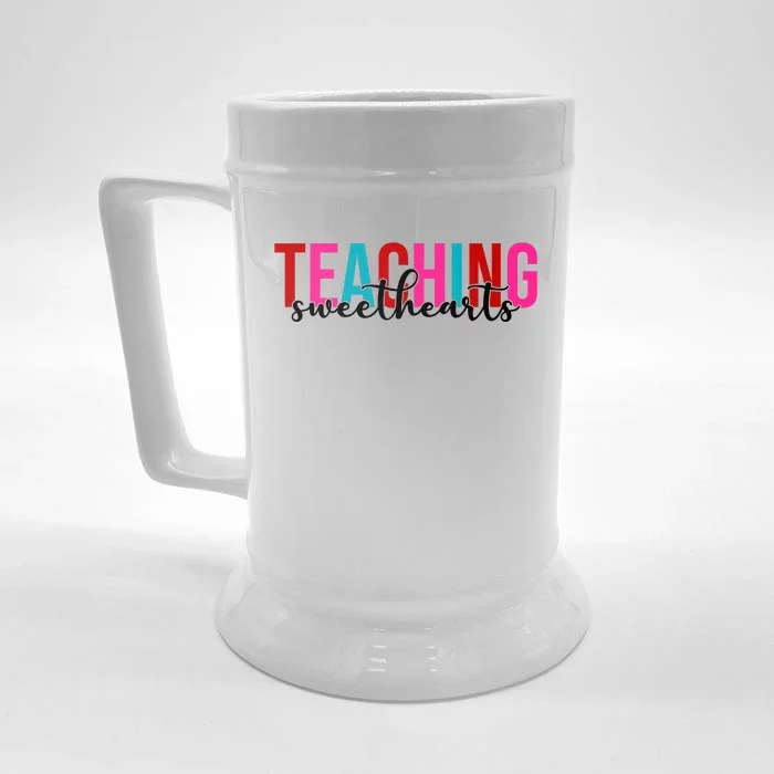 Teaching Sweethearts Colorful Teacher Front & Back Beer Stein