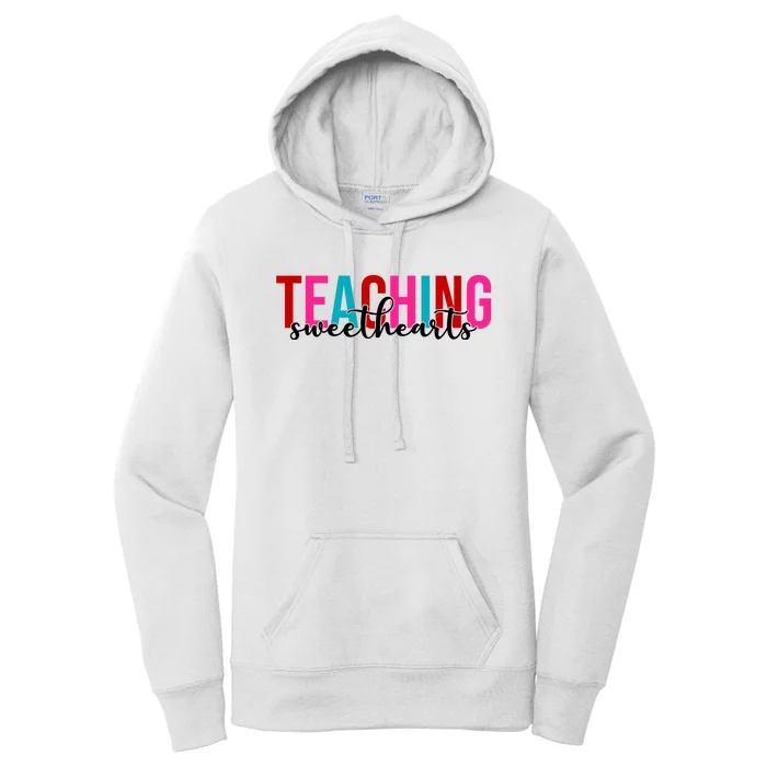 Teaching Sweethearts Colorful Teacher Women's Pullover Hoodie