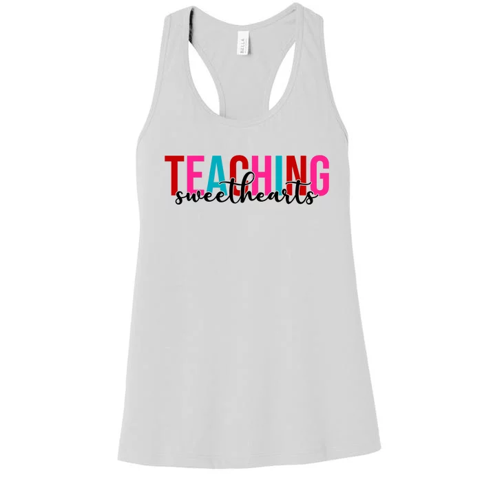 Teaching Sweethearts Colorful Teacher Women's Racerback Tank