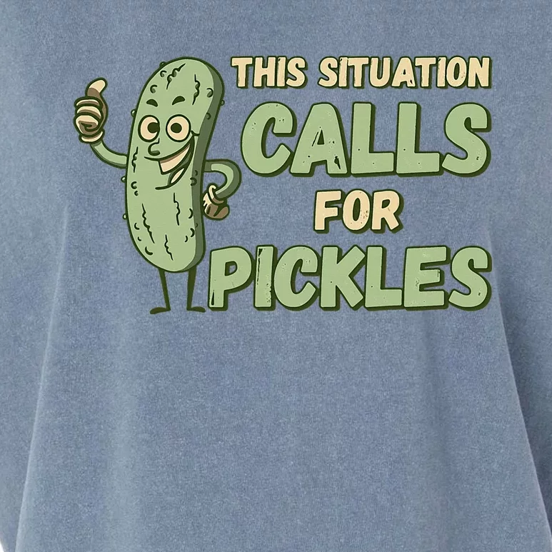 This Situation Calls For Pickles Funny Pickle Garment-Dyed Women's Muscle Tee