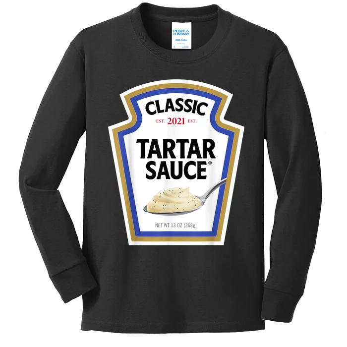 Tartar Sauce Condiment DIY Halloween Costume Matching Group Kids Long Sleeve Shirt