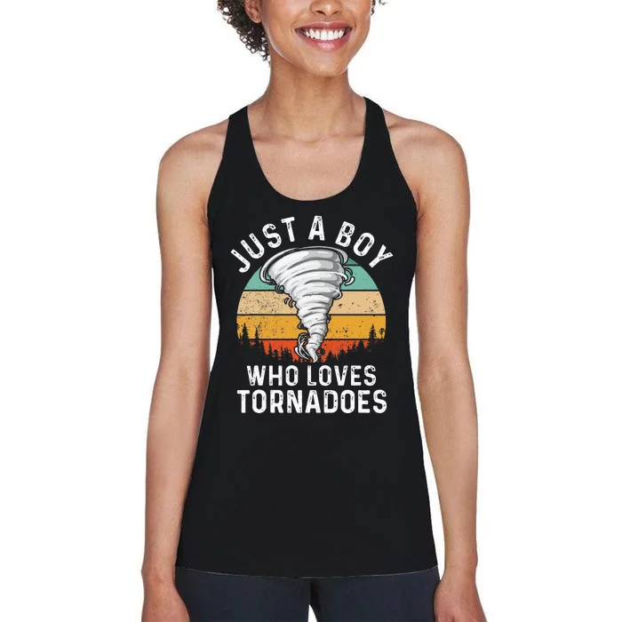 Tornado Storm Chasing Twister Hurricane Women's Racerback Tank