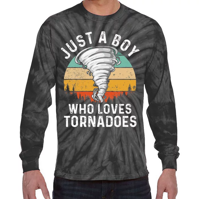 Tornado Storm Chasing Twister Hurricane Tie-Dye Long Sleeve Shirt