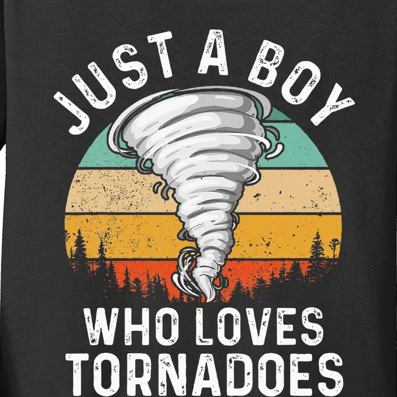 Tornado Storm Chasing Twister Hurricane Kids Long Sleeve Shirt