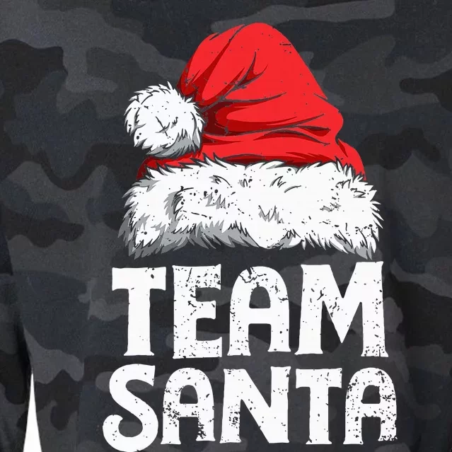 Team Santa Christmas Squad Family Matching Pajamas Cropped Pullover Crew