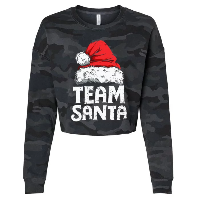 Team Santa Christmas Squad Family Matching Pajamas Cropped Pullover Crew