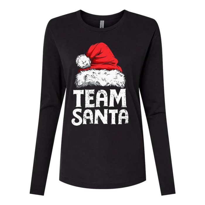 Team Santa Christmas Squad Family Matching Pajamas Womens Cotton Relaxed Long Sleeve T-Shirt