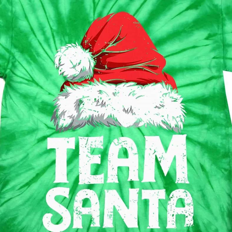 Team Santa Christmas Squad Family Matching Pajamas Tie-Dye T-Shirt