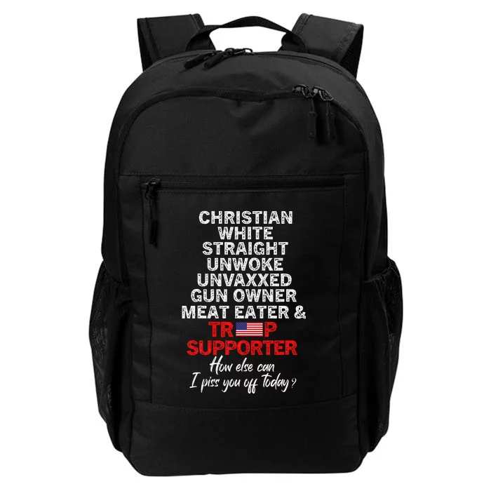 Trump Supporter Christian White Straight Unwoke Unvaxxed Daily Commute Backpack